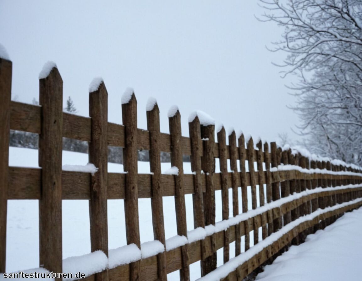 Abdeckung bei extremen Witterungsbedingungen nutzen - Weidenzaun Winter » Pflege und Schutz im kalten Monat