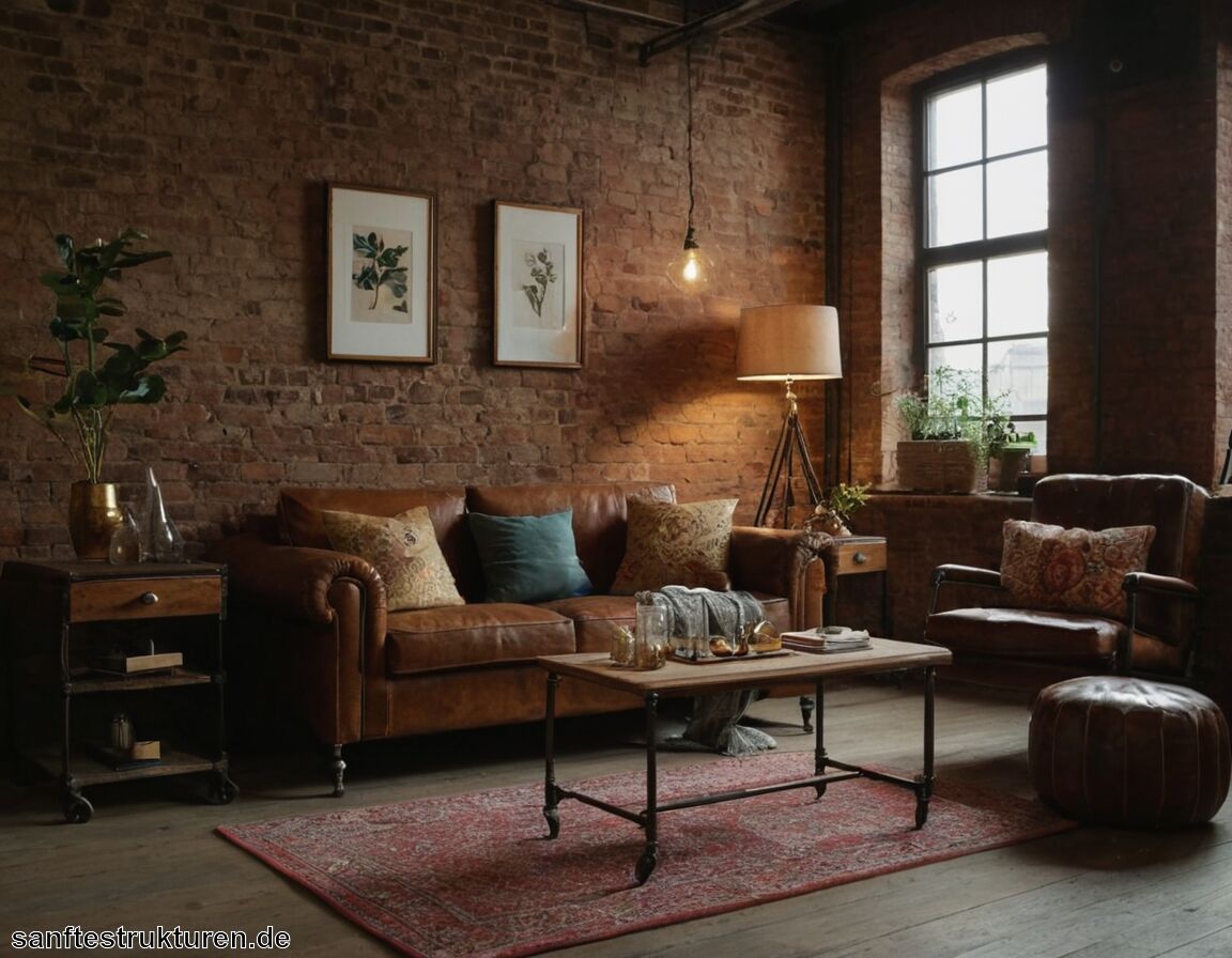 Vintage Möbel und Accessoires als Highlights - Industrial Style Wohnung